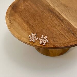 4/$15 Rose Gold Snowflake Cute Earrings